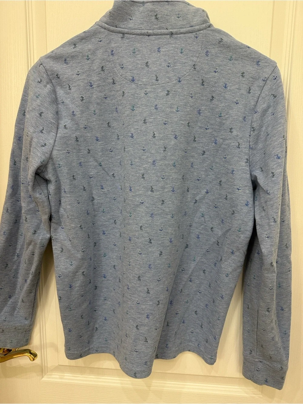 Vineyard Vines  Light Blue Anchor Half-Zip Pullover